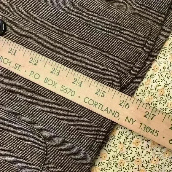 Eddie Bauer wool blazer womens 12 brown lined office casual taylored - Picture 4 of 5